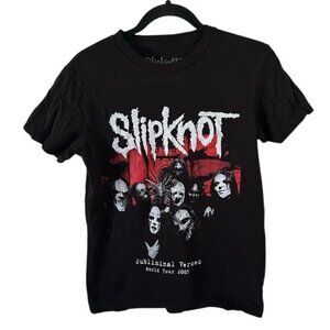 Slipknot Subliminal Verses World Tour 2005 T-Shirt Vintage T-Shirt Size Small